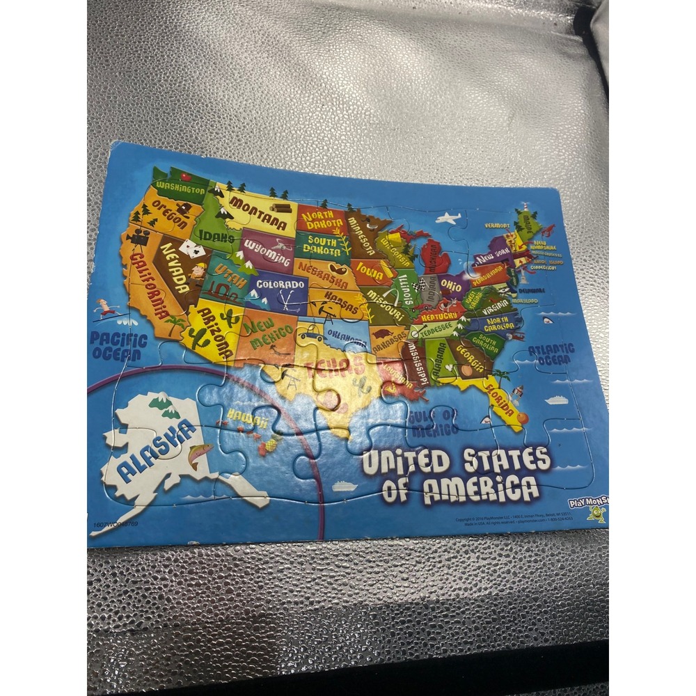 PlayMonster United States of America Map Puzzle Kids Educational Geography 2016